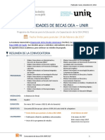 Becas OEA-UNIR 2017 PDF