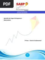 Apostila 5c2ba Ano Lp e Mat Com Descritores Palmas