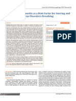 Chronic Rhinosinusitis As A Risk Factor For Snoring and Sleep-Disorders Breathing