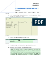 VAT Adjustment in Tally ERP 9