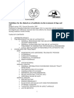 Guidelines For The Clinical Use of Antibiotics in The Treatment of Dogs and