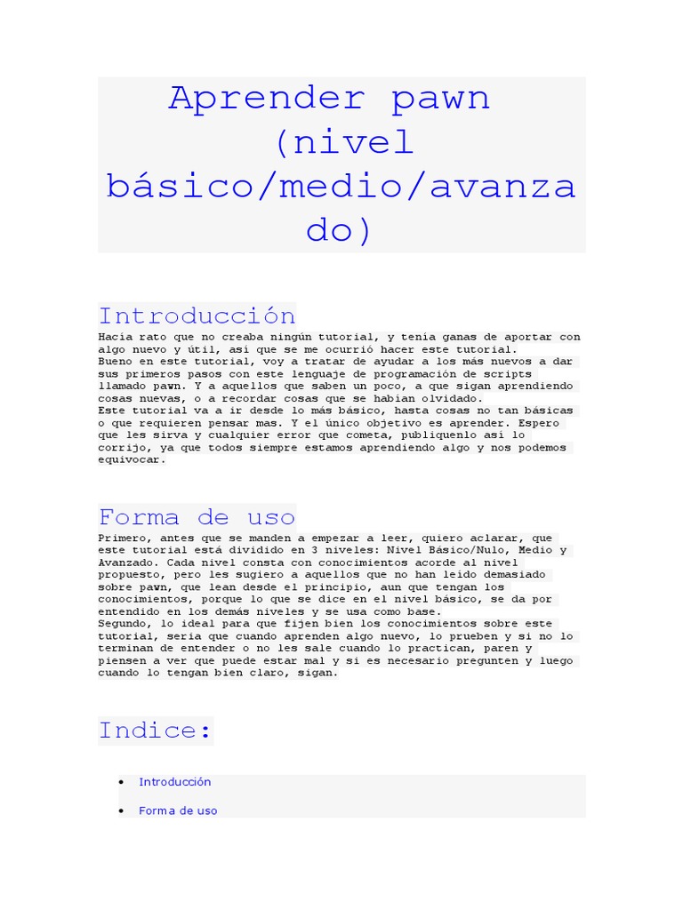 Aprender Pawn PDF Devolución de llamada (programación de