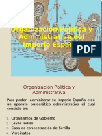 Organización Política y administrativa del imperio Español