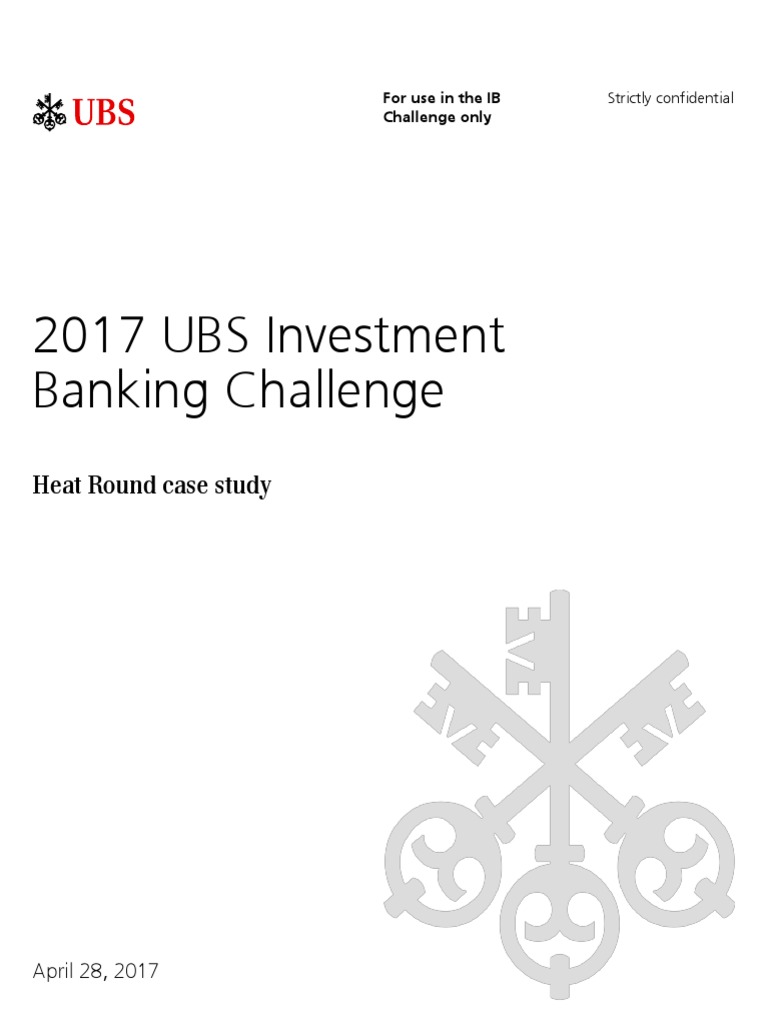 2017 Ubs Investment Banking Challenge Heat Round Case Study Rail