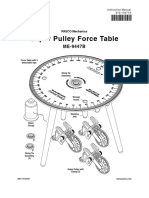 Super Pulley Force Table Manual ME 9447B
