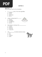 Section A Questions 1 - 4: Sulit