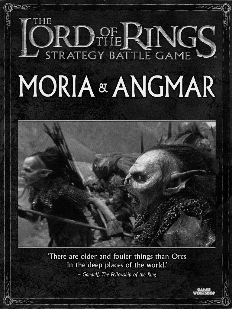 LOTR Khazad-Dum Sourcebook Games Workshop Rule Guide Role Play