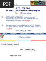 ECE EEE F418 Channel Coding Feb 21, Mar 2, 4, 7,9 2017