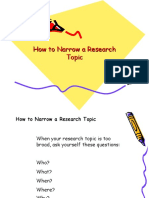 How To Narrow A Research Topic