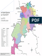 Carte de L'intercommunalité en Haute-Garonne en 2017