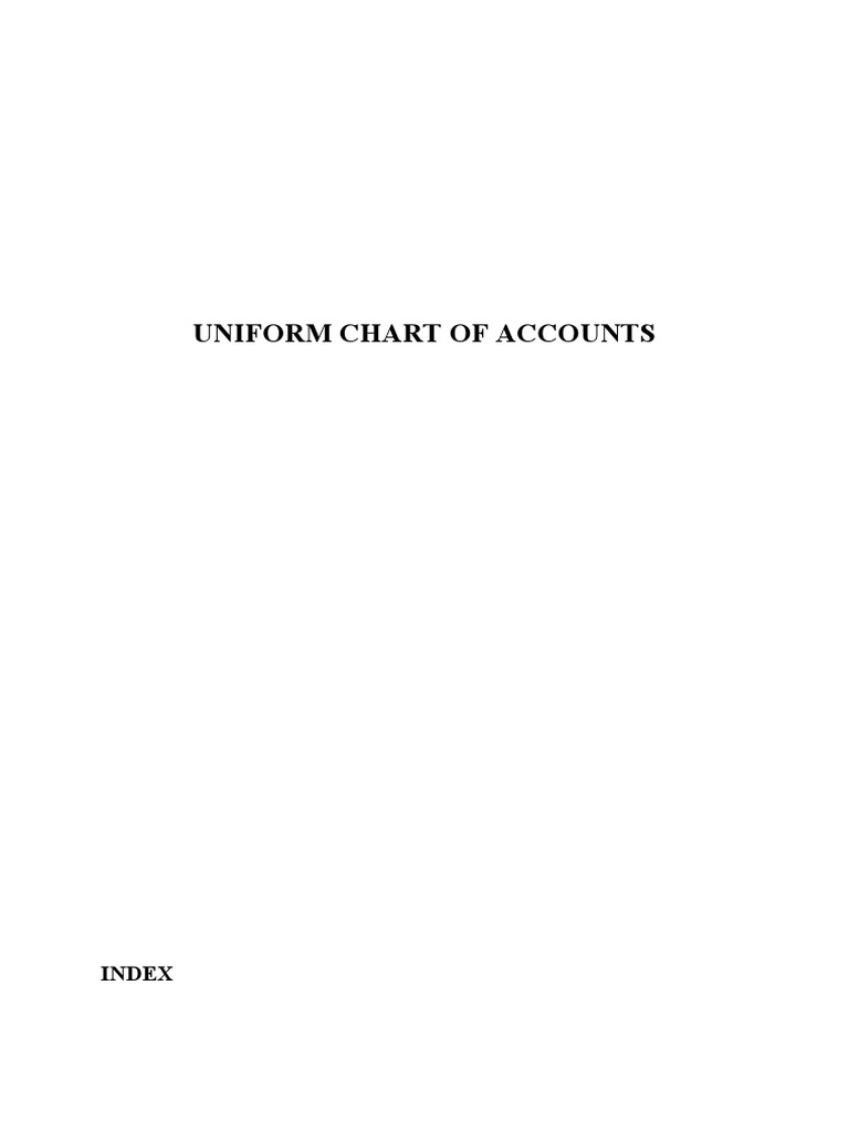 Uniform Chart of Accounts Overview | PDF | Balance Sheet | Income Statement