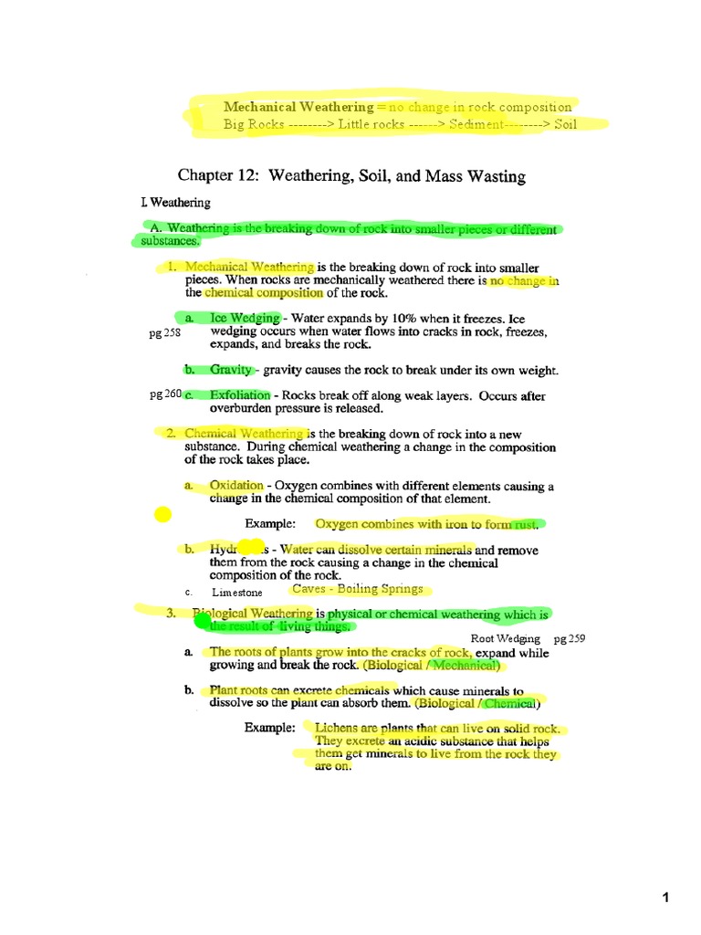 Weathering Processes and Soil Formation | PDF | Weathering | Soil