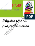 Projectile Motion Q P Paper I