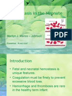 Hemostasis in The Neonate