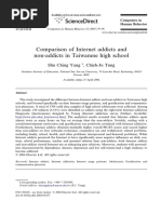 Comparison of Internet Addicts and Non Addicts in Taiwanese High School 2007 Computers in Human Behavior