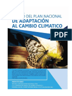 Plan Nacional de Adaptacion Al Cambio Climatico 2016