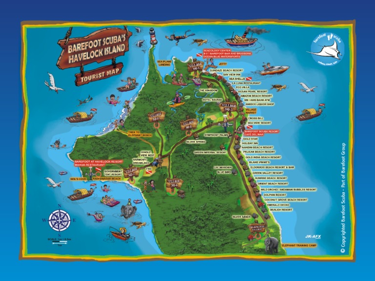Detailed Map of Havelock Island PDF