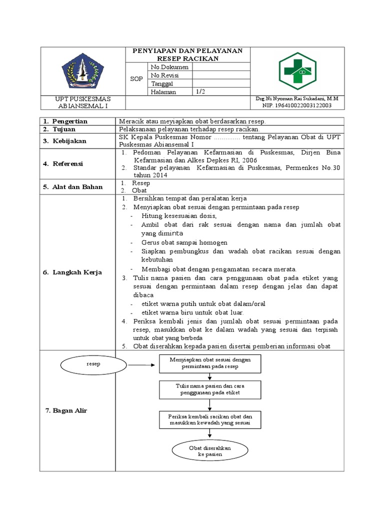 Penyiapan Dan Pelayanan Resep Racikan | PDF