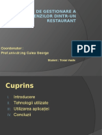 Aplicație de Gestionare A Comenzilor Dintr-Un Restaurant