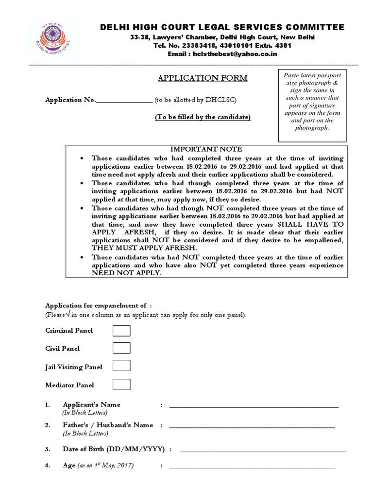 Application Form 2017 Mediation Government