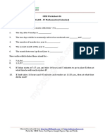 CBSE Worksheet-06 CLASS - IV Mathematics (Calendar)