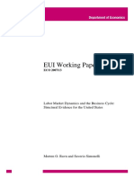 EUI Working Papers: Labor Market Dynamics and The Business Cycle: Structural Evidence For The United States