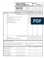 Quality Control Inspection Checklist Earthworks Sandfilling: Project Stonor 3