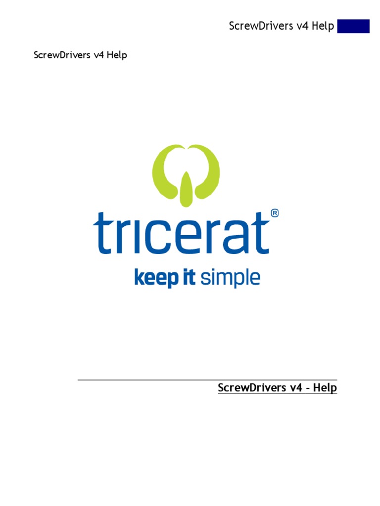 ScrewDrivers v4 Help PDF