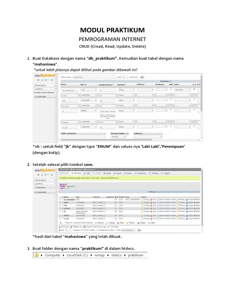 Modul Praktikum CRUD | PDF