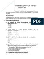 Test de Conocimiento en Relación a Los Derechos Humanos 2015