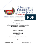 Simulation: Information Amd Communication Technology in Biology