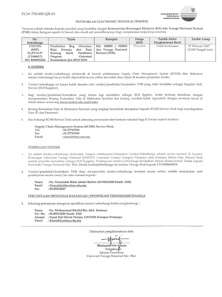 E Tender Pembelian Beg Orientasi Baju Kemeja Dan Baju Kurung Batik Fasilitator Pdf