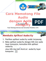 Cara Memotong File Audio DG Audacity