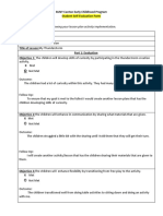 Complete Parts 1 and 2 Following Your Lesson Plan Activity Implementation