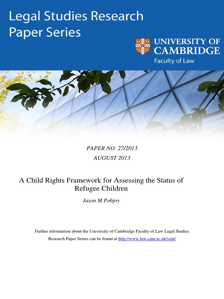 Child Rights Framework for Refugee Children | PDF | Children's Rights ...