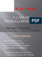 Surgical Unit 6: A Case of Thyroglossal Cyst