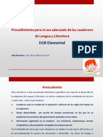 Procedimiento para El Uso Adecuado de Los Cuadernos de Lengua y L.