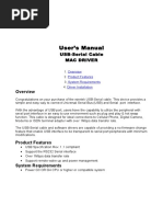 User's Manual: USB-Serial Cable Mac Driver