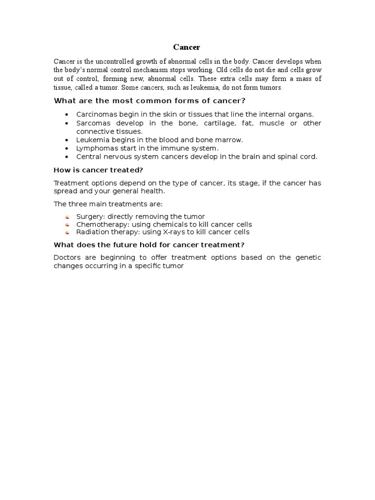 Understanding Cancer Basics | PDF | Science & Mathematics