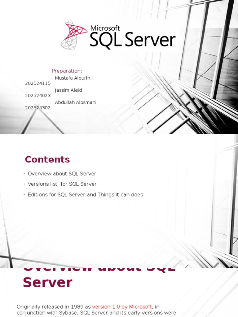 SQL Server Overview and Editions Guide | PDF