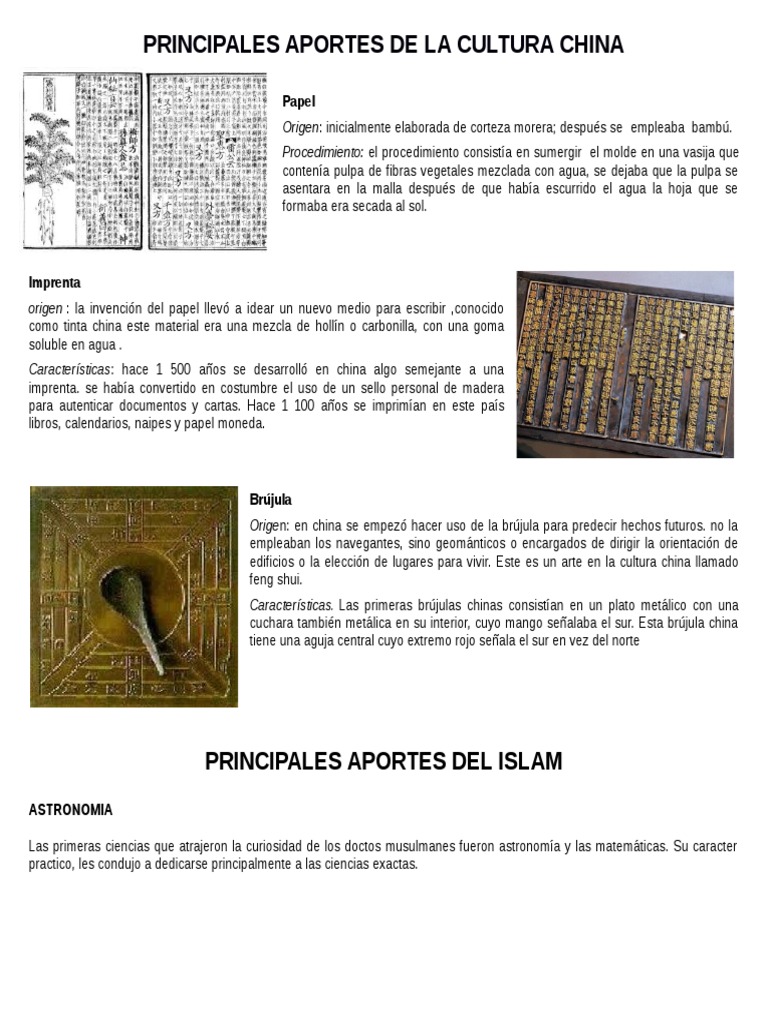 Principales Aportes de La Cultura China