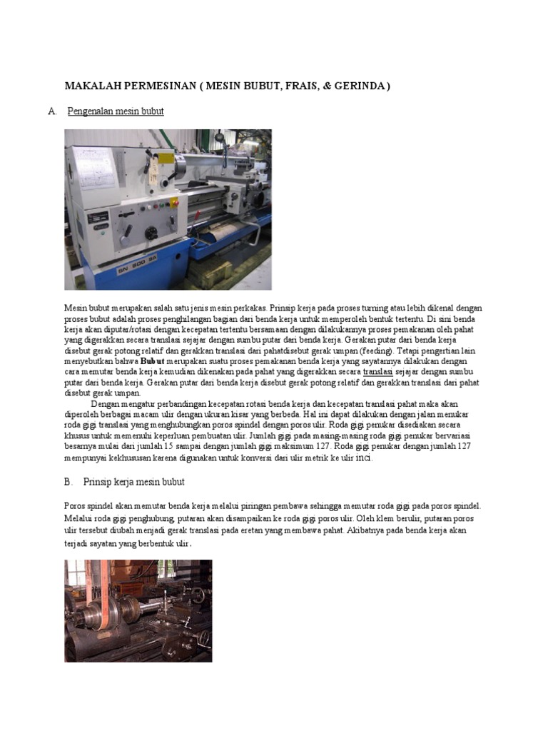 Makalah Tentang Mesin Bubut makalahf