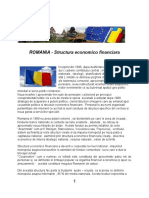 ROMANIA - Structura Economico Financiara
