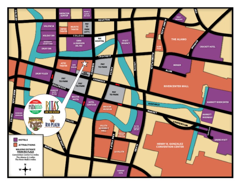 Riverwalk Map | Hospitality Industry