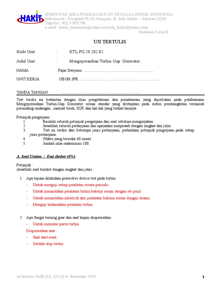 Ktl Po 20 202 02 Mengoperasikan Turbin Uap Generator