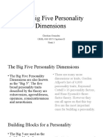 Big Five Personality Dimensions