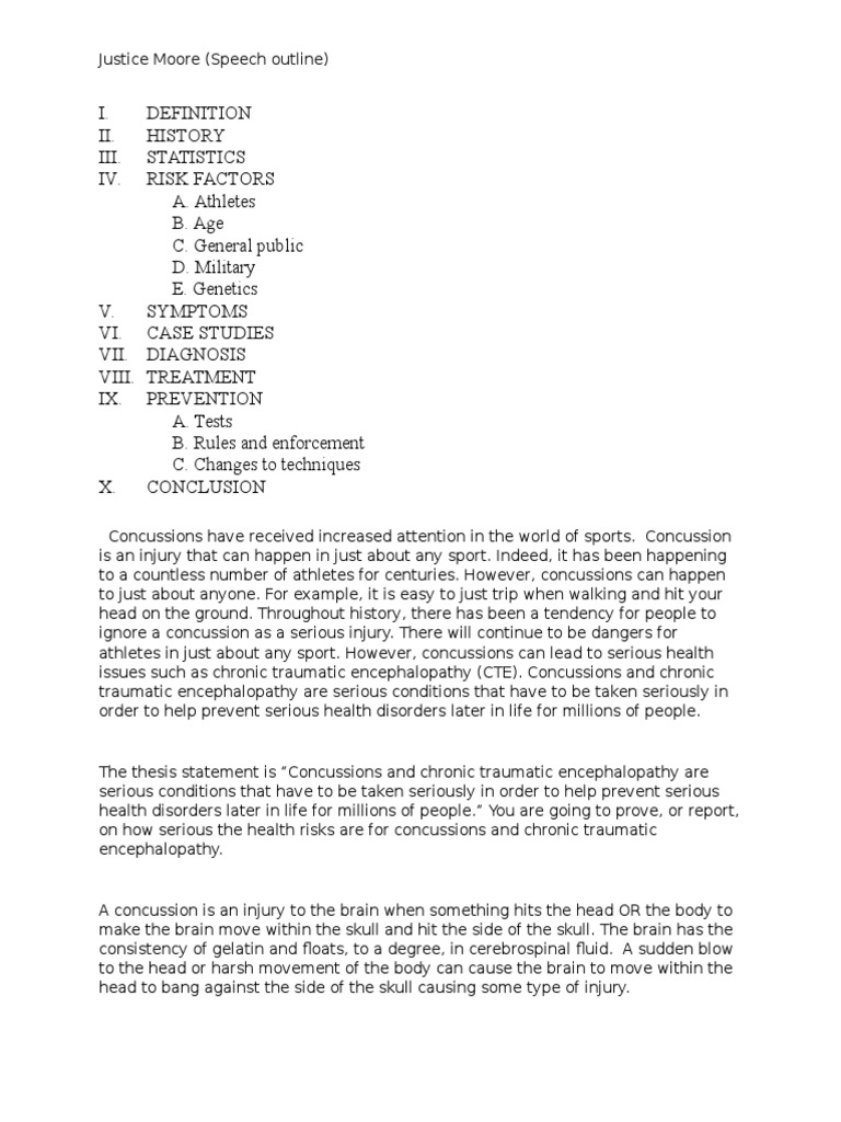 Argumentative essay about concussions picture