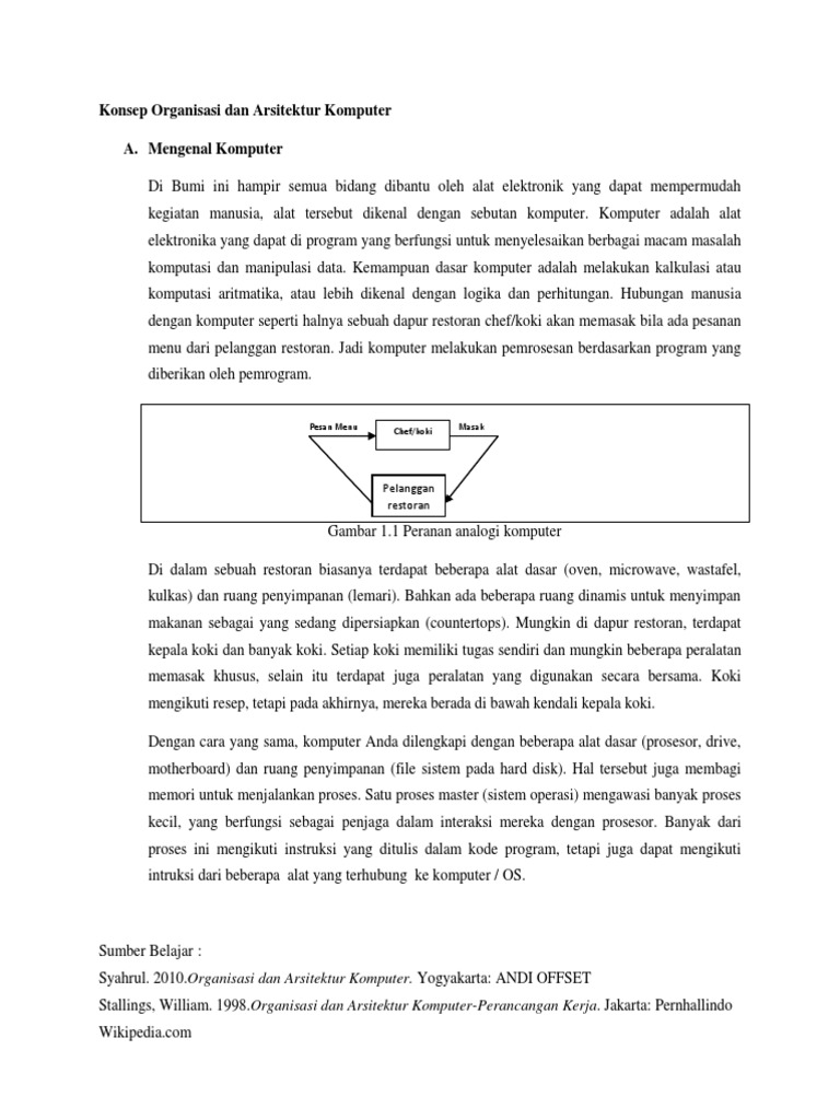 Konsep Dasar Arsitektur dan Organisasi K pdf Konsep Dasar Arsitektur dan Organisasi K pdf
