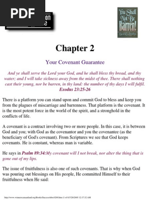You Shall Not Be Barren - Chapter 2 | Pdf | Covenant (Biblical) | Oath Of  Office