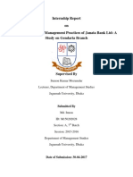 Human Resource Management Practices of Janata Bank Ltd. 2017